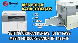 How to set the paper size by bypassing the ir 1435 copier
