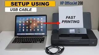 HP OfficeJet 200 Printer Setup Using USB Cable, Fast Printing, Print From MacBook.