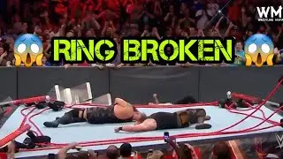 Ring collapse in WWE | Ring Broken in WWE | WRESTLING MAFIA | WWE | live crowd reaction
