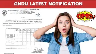 GNDU Latest Notification 2024 😱 Gndu Latest Update | BA, BSC, BCOM, BED, MED, LAW FYIP / TYP | News