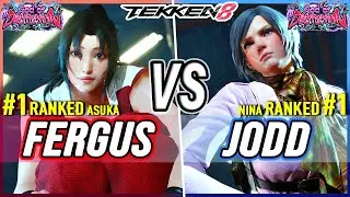 T8 🔥 Fergus (#1 Ranked Asuka) vs Jodd (#1 Ranked Nina) 🔥 Tekken 8 High Level Gameplay