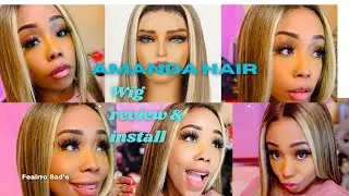 Wig Review, Amanda Hair, Ash Blonde BoB, Install & Style