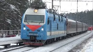 Электровоз ЭП1М-503 с пассажирским поездом