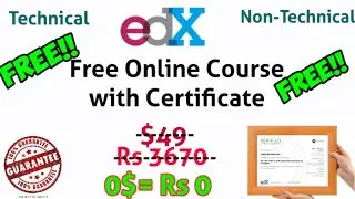 Edx Free Online Courses with Certificate at Rs 0|| Technical or Non-technical||edx Coupon Code 