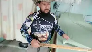 Extendido de la tela en un lote