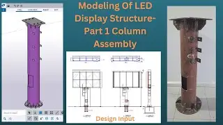 Modeling of LED Display Structure Part-1|Column Assembly |Tekla Structure |With Fabrication| BIMINDC