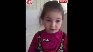 Cute little girl animal eating funny video HD
