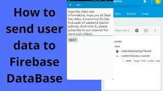 How to send user entered data to Firebase in Sketchware| Sketchware Firebase DataBase|