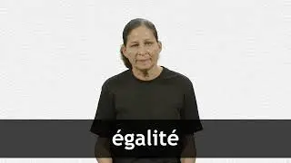 How to pronounce ÉGALITÉ in French