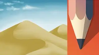 How to draw desert dunes with Autodesk Sketchbook Mobile