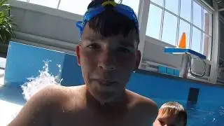 Влог:Сходили в Бассейн/Игра с GOPRO/Прыжки//