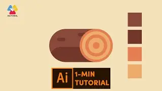 Firewood tutorial in Adobe Illustrator - 1 minute tutorial for beginner