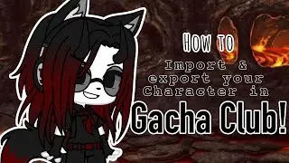 How to import & export your character ∙ * Gacha Flames *