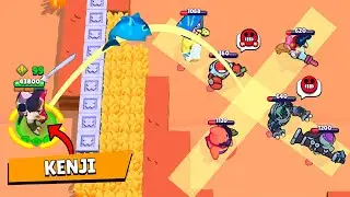 NEW BRAWLER *KENJI* BROKE ALL NOOB SPONGEBOB!!| Funny Moments & Glitches & Fails #1306
