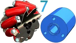 7-Project 41| Mecanum Wheel | SolidWorks Tutorial : axial hub /cylinder