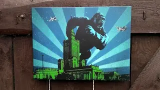 King Kong in Warsaw - Stencil Painting
