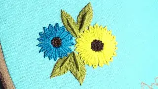 Small flower hand embroidery || সুই সুতার কাজ