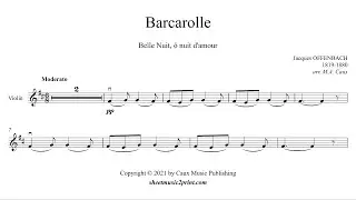 Belle Nuit d'amour - Violin and piano