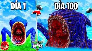 SOBREVIVÍ 100 DÍAS como SHIN SONIC EATER en GTA 5 !! (Sonic Movie mod)