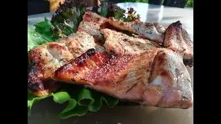 Филе горбуши на углях - Fillet of salmon on the coals.