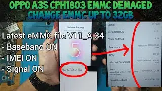 Oppo A3s CPH1803 eMMC Demaged | Change eMMC Up 32gb | Fix Signal On by New CPU 