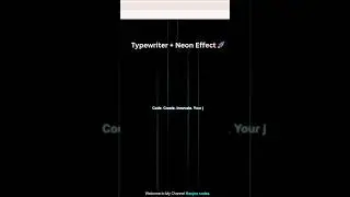 Neon Text Animation with Typewriter Effect | HTML CSS JavaScript Tutorial 2025 