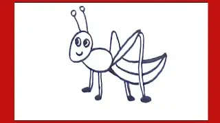 Drawing grasshopper step by step very easy | Drawing Grasshopper