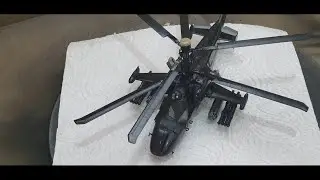 Покраска аэрографом модели вертолета КА-52 