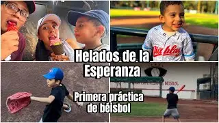 Videovlog/ PRIMER PRACTICA DE BÉISBOL⚾️/ probamos nuevos HELADOS.