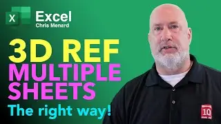 Excel - 3D Reference with Multiple Worksheets