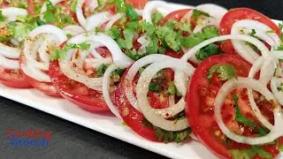 Вкуснейшая ЗАКУСКА! Съедается ВСЁ: помидоры, лук... и последняя капля сока!