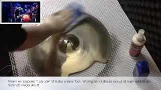 Becken ( Cymbal ) reinigen gegen fett (Fingerabdrücke), Staub und leichte Oxidation