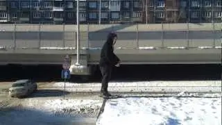 Прыжок с Гаража - 4 метра - ракурс с Гаража