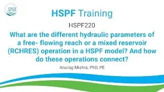 HSPF220: What are the different hydraulic parameters of RCHRES? How do these operations connect?