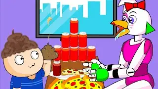 GREGORY VS GLAMROCK CHICA Mukbang Animation | fnaf security breach animation
