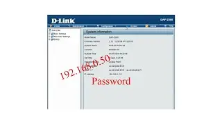 D-Link : Set 192.168.0.50  Password  || Change D-Link Access point default Password