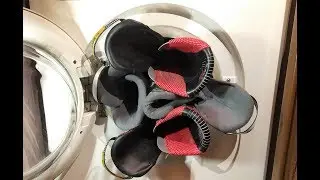Experiment - Ski Boots - in a Washing Machine - NO centrifuge