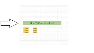 How To Enter Cubic Symbol In Excel