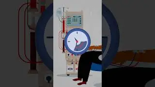 Dialysis Vs Healthy Kidneys  | Animated clip #animation #dialysis #healthy #kidney #shorts #reels