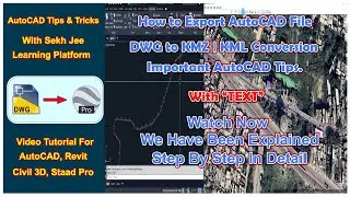 AutoCAD DWG to KMZ - KML File With TEXT | 