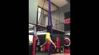 Secretary Drop || Splits || knee Hangs and More || Aerial Silks || Dayna Timmons