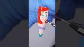 Ariel from The Little Mermaid animated film nails #nails #nailart #thelittlemermaid #Ariel #shorts