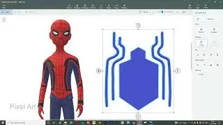 Windows 10 Paint 3d Tutorial : Creating an Spiderman  front logo  ! Easy 3d software  part 1