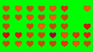Heart blinking green screen video
