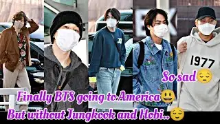 BTS Going to Las Vegas ✈️ for attending to Grammy..But without Jk and Hobi😌#haveasafeflightbts