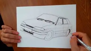 как нарисовать ВАЗ 2114