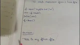 To read characters from a text file.