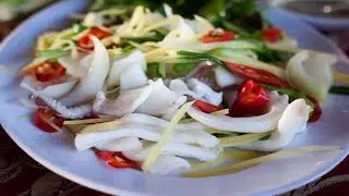 Mực hấp gừng giòn thơm