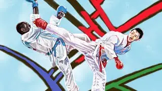 蹴りを繰り出す組手のお絵描き動画