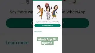 WhatsApp Big Update 😍 Create your Avatar on WhatsApp 